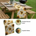 thumbnail image 5 of Summer Sunflowers Table Runner - 90 Inch Long, Kitchen Dining Table Runner Dresser Scarves, Pastoral Rose Floral Farmhouse Vintage Farmhouse Decor for Coffee Tables Wedding Party Banquet, 5 of 8
