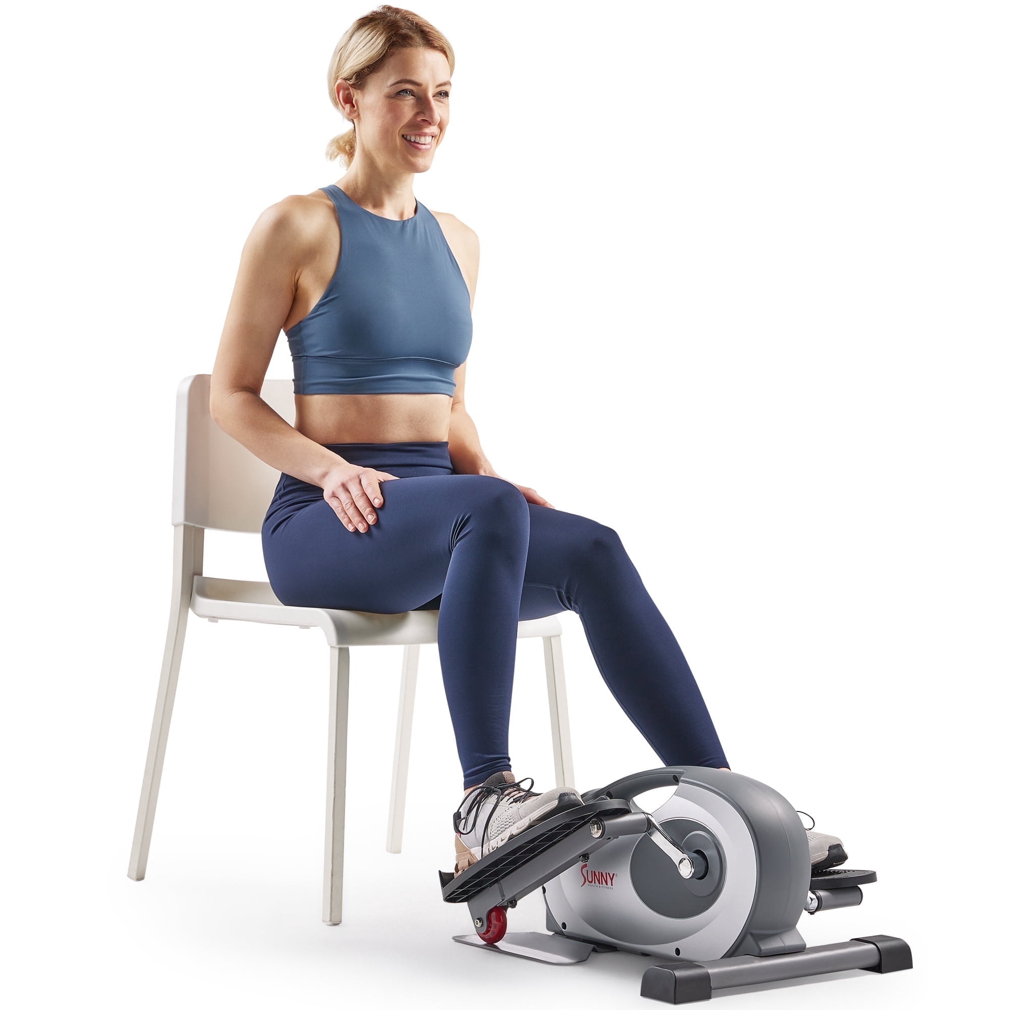 Sunny Health & Fitness SMART Portable Magnetic Under Desk Elliptical Trainer with Free SunnyFit® App