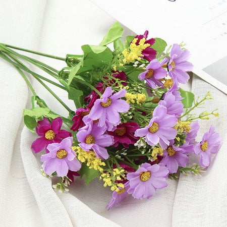 ZOELNIC Faux Artificial Flowers Silk Daisy Garden Wedding Party Home Decor DIY Bouquet Decoration