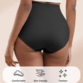 thumbnail image 3 of Xucatan Women's High Waisted Shapewear Panties, Hip Lift Crossband Tummy Control Underwear, Breathable Lightweight Ladies Body Shapers, Stretchy Nylon Feminine Briefs Gift, 3 of 4