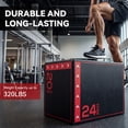 thumbnail image 5 of BalanceFrom 3-in-1 Plyometric Jump Box, Non-Slip Surface Adjustable Workout Equipment, Red, 5 of 6