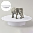 thumbnail image 2 of Electric Rotating Display Turntable Rotating Clockwise/Counterclockwise Jewelry White Velvet, 2 of 7