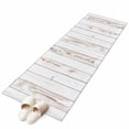 thumbnail image 2 of 2'x6' Rug Runners for Hallways Kitchen, White Wood Grain Non Slip Entryway Beside Floor Carpet Runner, Country Farmhouse Wooden Plank Washable Laundry Room Bedroom Throw Rugs Mat for Family Pet, 2 of 8