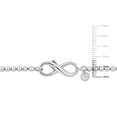 thumbnail image 2 of Everly Women's Fancy-Cut Sterling Silver White Ball Link Infinity Bracelet, 2 of 8