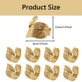 thumbnail image 2 of Gold Leaf Napkin Rings Set of 8, Metal Material, 2 of 8