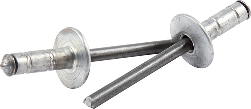 Mill Pop Rivets 3/16" Tri-Fold Small Aluminum Head Steel Mandrel .040 - Foto 6