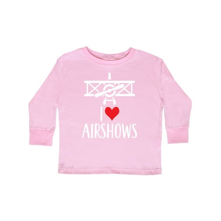 

Inktastic I Love Airshows Gift Toddler Boy or Toddler Girl Long Sleeve T-Shirt