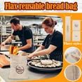 thumbnail image 2 of NSESSHome 1PC Linen Bread Bag Reusable Bread Drawstring Bag Cotton Bread Bag, 2 of 3