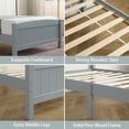 thumbnail image 4 of LEGAHOME Twin Size Bed Frame, Wood Platform Bed with Headboard, Strong Wooden Slat Support, Twin Bed Frame for Boys Girls, No Box Spring Needed, Gray, 4 of 11