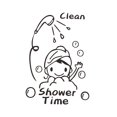 thumbnail image 3 of 2x calcomanías para baño, calcomanías artísticas para ducha, decoración, lindo accesorio de baño autoadhesivo 3 piezas, 3 of 8