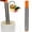 Orange, variant on Tea Infuser for Loose Leaf, Stainless Steel Infuser Stick with Fine Mesh, Long Handle Strainer, Reusable Steeper for Coffee, Spices (1pcs)