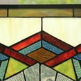 thumbnail image 4 of RADIANCE goods EMINENT Tiffany-Style Geometric Stained Glass Window Panel 25" Height, 4 of 8