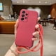 thumbnail image 1 of Funda de silicona líquida con correa para el cuello para Samsung Galaxy A51 A71 A54 A70 S20 FE S23 Plus A21S A32 A73 A53 5G A52 A72 A12 S21 S22 Ultra Fivean unisex, 1 of 2