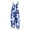 Blue, Multicolor, variant on TOUMENY Women Casual Jumpsuit Floral Boho Wide Leg Elastic Waist Sleeveless Jumpsuits with Pocket Spring Fall Beach Vacation Lounge Romper Beige L