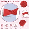 thumbnail image 3 of 150 Pcs Spandex Chair Sashes Bows Bands Chair Covers Decorations Elastic Ribbon Seat Ties for Wedding Birthday Party Banquet Hotel Events Ceremony(Red), 3 of 7