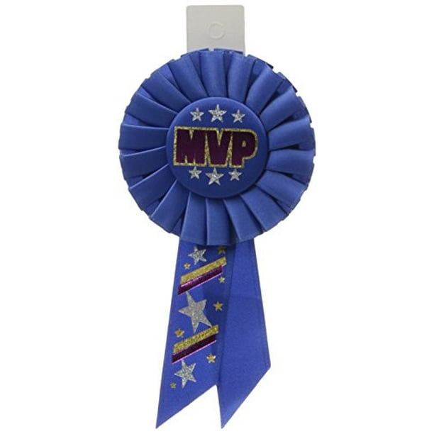 Beistle Rosette MVP, 31/4 Po par 61/2 Po, Multicolore