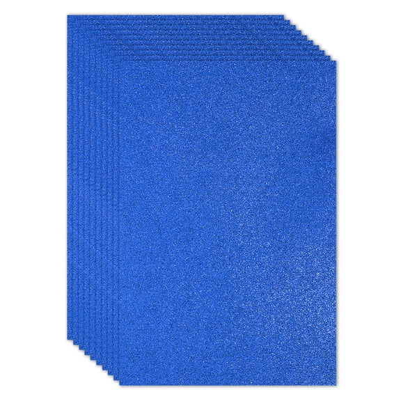 Uxcell 20 Sheets 2mm Glitter Foam Sheet, 16" x 12" Blue Sparkle EVA Paper