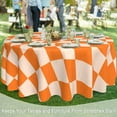 thumbnail image 6 of Retro Chess Board Round Table Cloth 60 Inch,Orange Checker Tablecloth Waterproof Stain Wrinkle Resistant Washable Circle Table Cover for Home Kitchen Dining Room Party Outdoor Picnic, 6 of 6