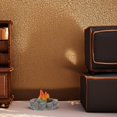 thumbnail image 4 of CUITING 1Pack Mini Fireplace Round Realistic Design Portable Fire Pit for Indoor Display Collectors and Hobbyists, 4 of 7