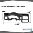 thumbnail image 3 of CROSSDESIGN Dashboards Cluster Dash Radio Bezel Vehicle with Double Din Radio Black Fit for Chevy Blazer S10 GMC Jimmy Sonoma 1998-2004, 3 of 9