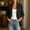 #0129-Black, variant on Women's 3/4 Sleeve Button Down Blazer Turndown Collar Solid Color Casual Jacket with Pockets for Spring Fall