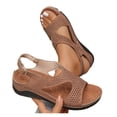 thumbnail image 6 of Viluyesy Comfort Sandals for Womens, Open Toe Wide Width Soft Sole Casual Fashion Walking Shoes Brown US9, 6 of 9