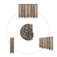 thumbnail image 3 of Hofitlead 6 Panel Carved Wood Room Divider, 5.6ft Tall Super Wide Folding Privacy Screen, Boho Room Divider, Divider for Room Separation, Decorative Room Divider (Brown), 3 of 8