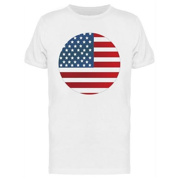Usa Flag In A Circle Design T-Shirt Men -Image by Shutterstock, Male Medium