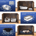thumbnail image 2 of Dkelincs Litter Box Cabinet, Cat Litter Box Furniture Hidden, Large Litter House Enclosure with Removable Divider, Wooden Cat Washroom, Storage Cabinet Decorative Pet Crate House for Cats Kitty, 2 of 8