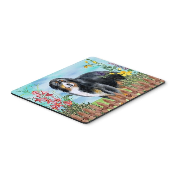 Bernese Mountain Dog Spring Mouse Pad Hot Pad or Trivet
