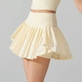 thumbnail image 4 of HZLPFO Womans Skirt Pleated Tennis Skirts for Women High Waist Golf Skirt Tummy Control Athletic Skorts for Pickleball Workout Beige,M, 4 of 7