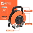 thumbnail image 2 of Hongyi 25ft Extension Cord Reel with 4-Outlets, 16AWG x 3C,SJT,Orange, 2 of 8