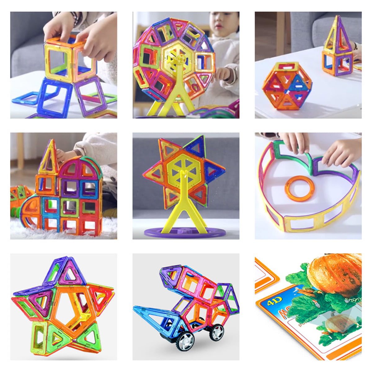 234Pcs 3D Educational Magnetic Blocks Building Kid Toy Magformer Construction 