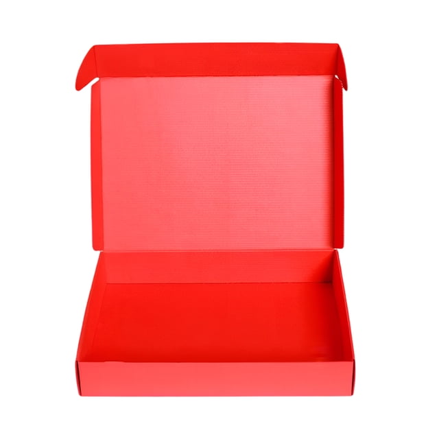 Caja de embalaje Color sólido Ángulo Embalaje Caja de papel corrugado Ropa portátil Almacenamiento de regalo Llevar Viajes domésticos Almacenamiento y organización del hogar Rojo 160x120x35mm Bearachild HA073124-06