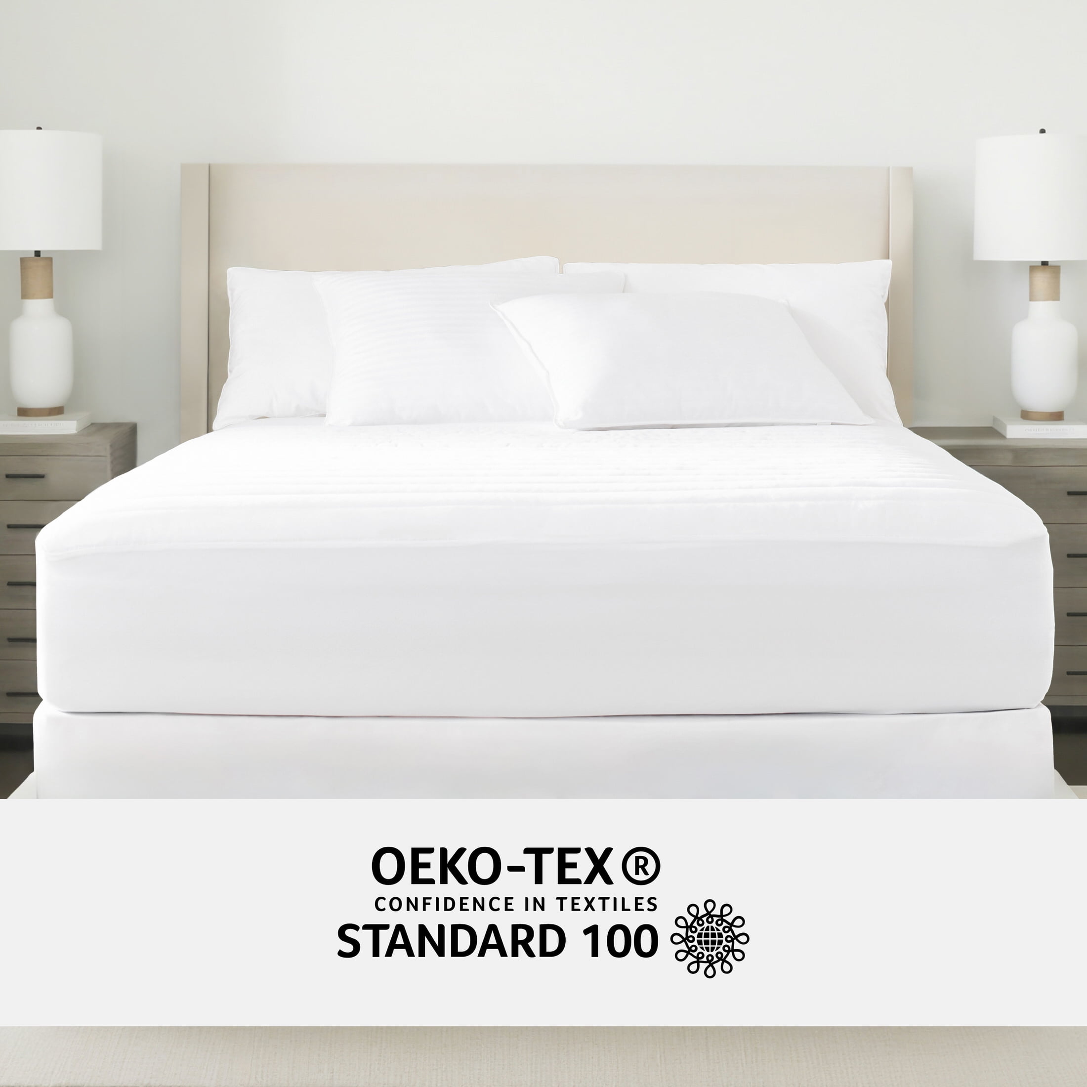 Waterproof Soft Padded Fitted Mattress Protector for Queen Beds by Comfort Canopy