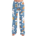 thumbnail image 6 of Hearthz Easter Womens Pajama Pants Bunny Egg Hunt Print Womens Pj Bottoms Drawstring Straight Leg Women's Lounge Pants, 6 of 6
