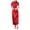 Watermelon Red, variant on Summer Dresses For Women 2025 Elegant Classy Vintage Chinese Cheongsam Embroidered Short Sleeve Long Length Traditional Qipao Casual Vacation Dress Gold XL