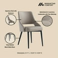 thumbnail image 4 of Tremont Taupe Leatherette Dining Chair with Metal Legs, 4 of 10