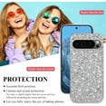thumbnail image 3 of Phone Case for Google Pixel 9 Pro Case Glitter Sparkle Pink, Glamorous Bling Shiny Cover Google Pixel 9 Pro Case Silicone Anti-Fingerprint Thin (Silver), 3 of 14