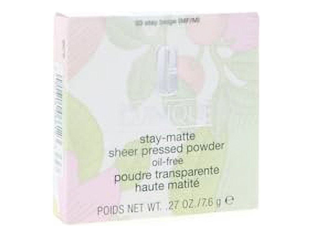 Clinique Stay-Matte Sheer Pressed Powder, 03 Stay Beige, 0.27 Ounce