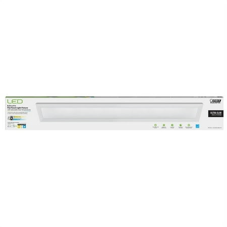 

FEIT Electric 0.9 in. H x 6 in. W x 47.3 in. L White LED Flat Panel Light Fixture