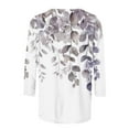 thumbnail image 5 of hxobax 3/4 Length Sleeve Tops for Womens Summer Cute Tshirts Floral Print Tunic Top Pullover Blouses, 5 of 5