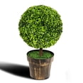 thumbnail image 5 of Patiojoy 2-Piece 24" Artificial Plant Ball Tree Round Decorative Planter, 5 of 5