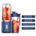 thumbnail image 3 of Mini Blender 40W Juicer Mini Portable Fast Blending Cup Personal Size USB Rechargeable Double Cup Blue, 3 of 8