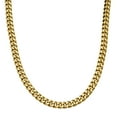 thumbnail image 3 of LOVEBLING 10K Yellow Gold 13mm Hollow Miami Cuban Chain Necklace with Box Lock (28), 3 of 5