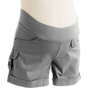 Maternity Demi-Panel Cuffed Cargo Shorts