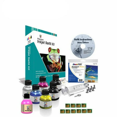 Canon Inkjet Refill Kits - Universal Inkjet Ink Refill Kit for Kodak #10 with Chips
