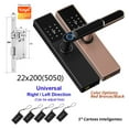 thumbnail image 2 of Door Lock, Biometric Electronic Door Lock Digital Black Smart Lock Tuya App Remote Unlocking Keyless Lock Fingerprint Door Lock ,Easy to Install, 2 of 6
