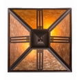 thumbnail image 4 of Meyda Tiffany 163127 Prairie Loft 2 Light 19" Wide Semi-Flush Ceiling Fixture - MultiColor, 4 of 7
