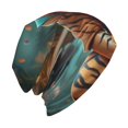 thumbnail image 6 of Xecao Pond Meditating Tiger Print Beanie Knitted Hat for Men Women, Winter Fashion Knit Cuffed Caps Unisex, 6 of 7